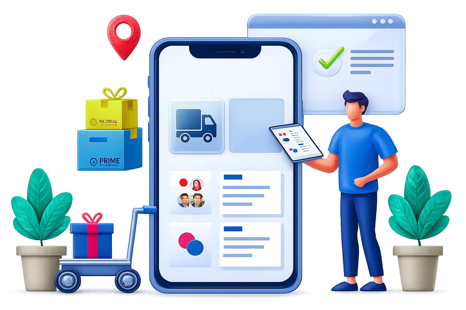 A buyer working through a guided digital procurement experience